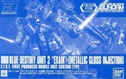 BANDAI GUN68537 GUNPLA HG 1/144 GUNDAM BLUE DESTINY EXAM 2 METALLIC GLOSS INJECTION