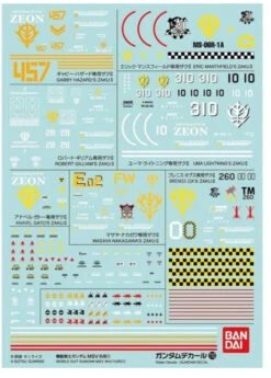 Bandai 1 PACK DECAL N°110 MBL SUIT GNDM MSV MULTIUSE 1