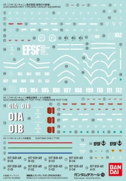 Bandai 1 PACK DECAL N°113 MOBILE S ORIGIN MULTIUSE 2